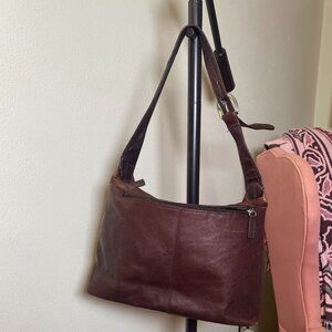 Leather Dark Brown Stone Mountain Purse